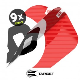 Chicane Set TEN-X Pro Ultra Red 9 dart flights