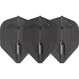 L-Style Fantom EZ L3 Shape Clear Black dart flights
