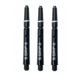 Supergrip Spin Medium Dart Shafts – Black/Silver