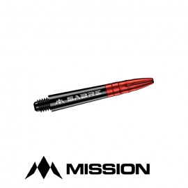 Mission Sabre Polycarbonate Dart Stems Black Red Short