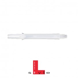L-style Lock dart shafts clear white 33mm